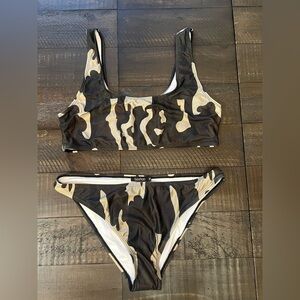 Boohoo Camo Bikini Set, Swimwear, Size 14, NWOT